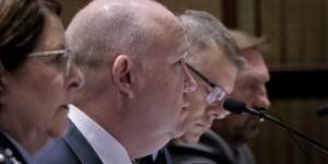 Resilience NSW Commissioner Shane Fitzsimmons at Wednesday’s flood inquiry.