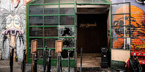 Bar Bambi in the hours after the arson attack on April 25.