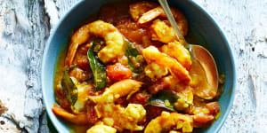 Mauritian prawn rougaille.