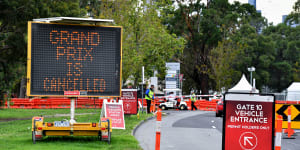 The message that greeted fans at Albert Park in March 2020 now applies for 2021 too.