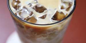 An iced latte.