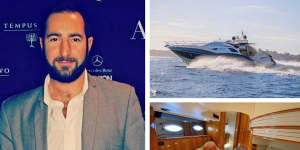 Alleged serial rapist Mark Sarian allegedly snuck onto the luxury power yacht,Bruce,moored in Elizabeth Bay and stole boxes of crackers. 