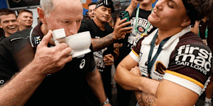 Broncos grand final celebrations.