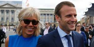 Brigitte with her husband Emmanual Macron.