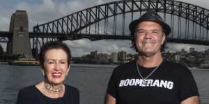 Sydney lord mayor Clover Moore with Sydney New Year’s Eve creative consultant Blak Douglas