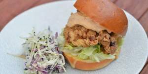 Southern fried chicken burger.