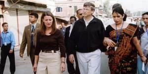 Charitable work:Melinda and Bill Gates in Bangladesh in 2005.