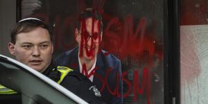 The St Kilda office of MP Josh Burns was vandalised with anti-Zionist graffiti.