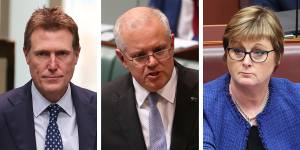 Christian Porter (left) and Linda Reynolds (right) will retain cabinet positions in Scott Morrison’s reshuffle.