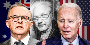 Anthony Albanese,Julian Assange and Joe Biden.