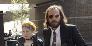 Westwood and husband Andreas Kronthaler arrive for the funeral wake for Malcolm McLaren in 2010. 