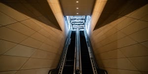 Escalators and lifts will link suburban platforms to the Central Walk concourse.