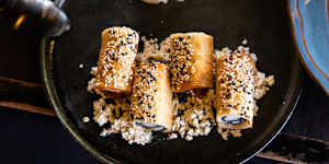 Chairman and Yip’s prawn and scallop toast.