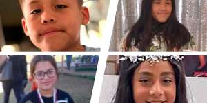 Deceased cousins Jayce Carmelo Luevanos and Jaliah Silguero (left) and Annabelle Rodriguez and Jacklyn Cazares (right).