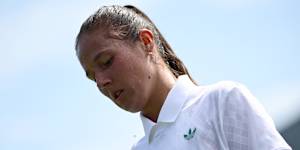 The nerves overwhelmed Daria Kasatkina before her first-round match at Wimbledon.