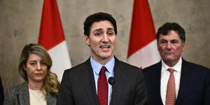 Canadian Prime Minister Justin Trudeau on Saturday,announcing retaliatory tariffs against the US.