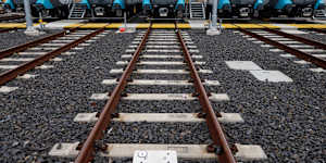 The first train to travel along the new line under Sydney Harbour will start its journey at a large rail yard in Sydney’s north-west about 2am on Friday.