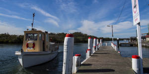 A ferry on the picturesque Brisbane Waters,in the Central Coast’s Woy Woy.