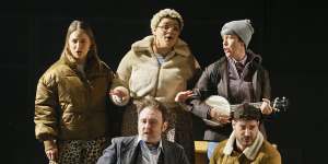 Clockwise from left:Tuuli Narkle,Milo Hartill,Holly Austin,Claude Jabbour and Robin Goldsworthy in Cyrano at MTC.
