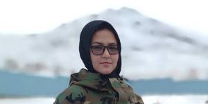 Arifa Hakimi in uniform as a member of the Afghan National Army before the fall of Kabul. 