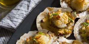 Scallops in the half shell will give a restaurant-style vibe to your next special dinner.
