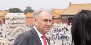 Farrell on a previous trip to China.