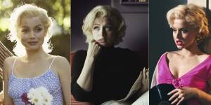 Ana de Armas portrays Marilyn Monroe in the new film Blonde.