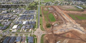 Growing greenfield housing developments in Melton in Melbourne’s outer west.