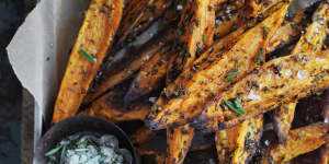 Food. Neil Perry's sweet potato wedges. SMH GOOD WEEKEND Picture by WILLIAM MEPPEM GW120922