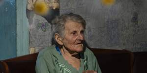 Lidiia Lomikovska,98,who walked for kilometres to safety after Russian soldiers occupied her home village of Ocheretyne in east Ukraine.
