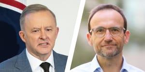 Prime Minister Anthony Albanese and Greens leader Adam Bandt. The Greens will support Labor’s climate policy.