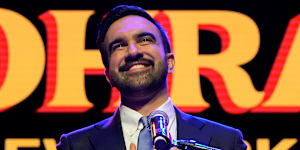 Zohran Mamdani speaks after winning the mayoral election,Tuesday,Nov. 4,2025,in New York. (AP Photo/Yuki Iwamura)