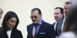 Johnny Depp arrives in court on Thursday.