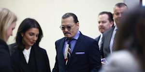 Johnny Depp arrives in court on Thursday.