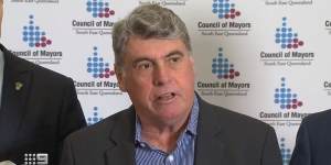 Allan Sutherland became Moreton Bay mayor in 2008. He was suspended when he was charged and later quit.