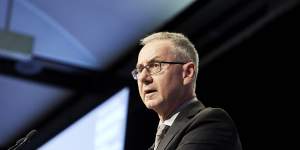 APRA chairman John Lonsdale at the Australian Financial Review’s banking summit this week.