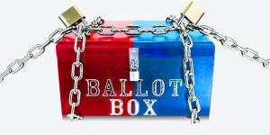 A ballot box illo