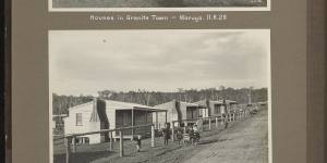 Boom town to ghost town:at its peak Granite Town consisted of 72 cottages,bachelors quarters,a school,hall,a co-op and post office.