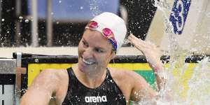Emily Seebohm celebrates qualifying for her fourth Olympic Games.