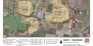 Proposed impacts on Aboriginal cultural heritage sites. 