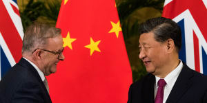 Prime Minister Anthony Albanese meets with China’s President Xi Jinping in Bali last year.