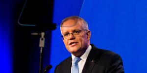 Morrison gives the shrug to the National Press Club