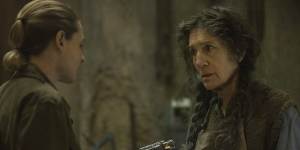 Walter,right,in the new series Silo,where she plays engineer Martha Walker.