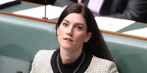 Nicole Flint during question time at Parliament House.
