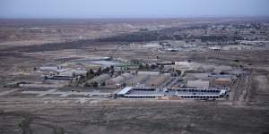 This aerial photo taken in December 2019 shows Ain al-Asad air base in Iraq.