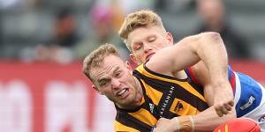Hawthorn’s Tom Mitchell has been the subject of constant trade speculation.