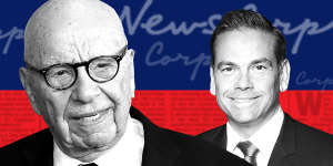 Rupert Murdoch passed the baton as chairman of News Corp to his first son,Lachlan.