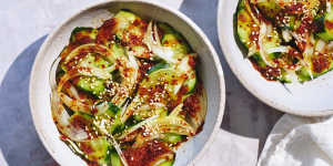 Korean cucumber salad.