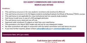 KOI cash bonus promotion.