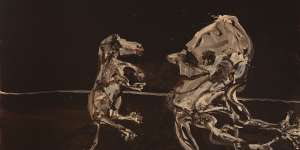 Reflections of Goya’s Dog II,2021 by John Olsen.
